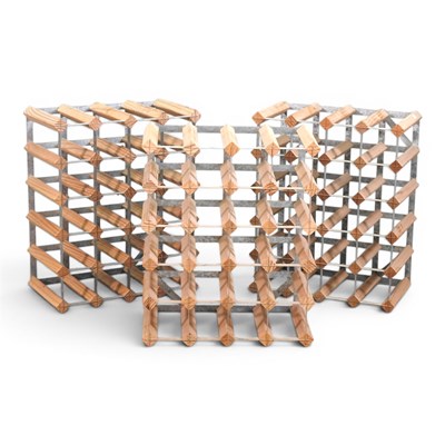 Lot 303 - A wine rack, 42cm wide, together with two...
