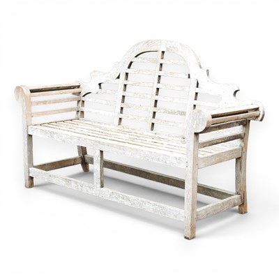 Lot 3 - A Lutyens style teak garden bench