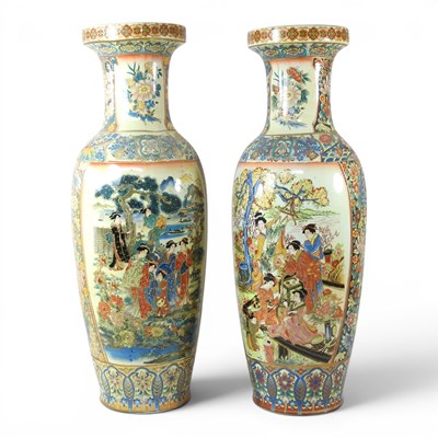 Lot 213 - A pair of modern Chinese porcelain vases, 61cm...