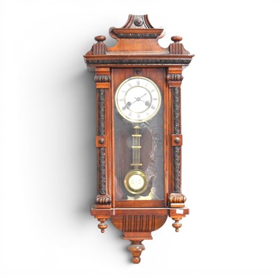 Lot 479 - A 19th century Vienna style regulator wall...