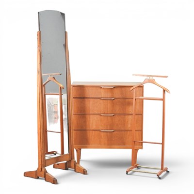 Lot 632 - An Art Deco cheval mirror, together with a...
