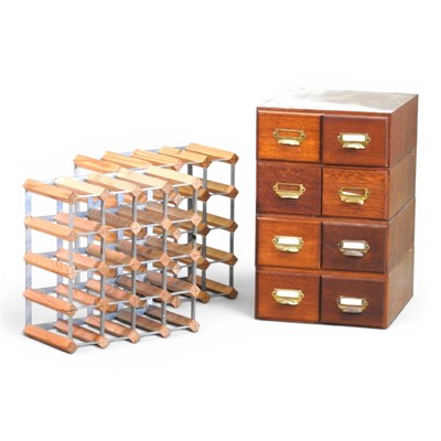 Lot 400 - An early 20th century filing chest, together...