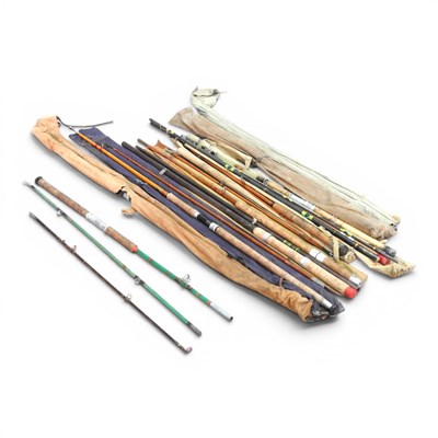 Lot 345 - A collection of fishing rods