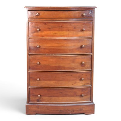 Lot 103 - A modern hardwood chest, containing a row of...