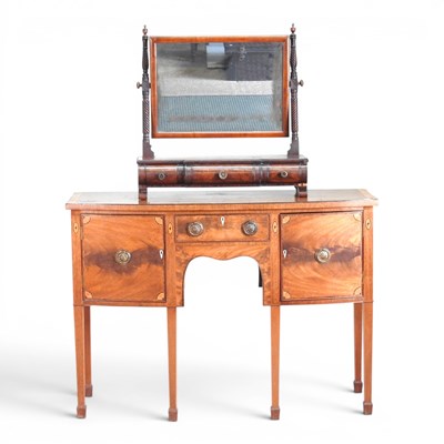 Lot 586 - A small 19th century mahogany and inlaid bow...