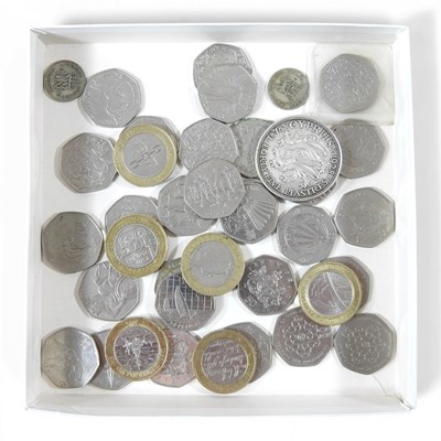 Lot 334 - A collection of modern coins, to include a Kew...