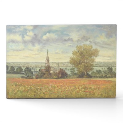 Lot 300 - English school, 20th century, landscape with a...