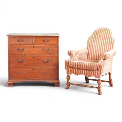 Lot 408 - An early 20th century Queen Anne style...