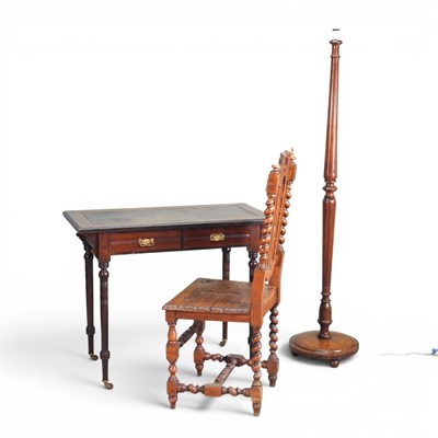 Lot 356 - An Edwardian writing table, 92cm wide,...
