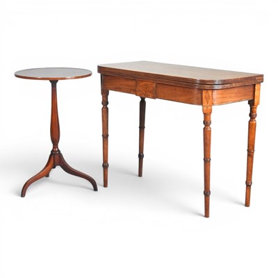 Lot 608 - A Regency mahogany folding tea table, 92cm...