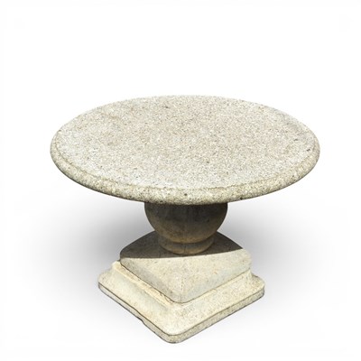 Lot 58 - A cast stone garden table, of circular shape,...