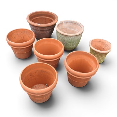 Lot 259 - A collection of seven various terracotta...