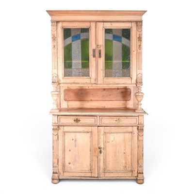 Lot 600 - A late 19th century continental pine dresser,...