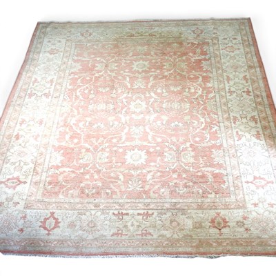 Lot 232 - A Turkish carpet, with scrolled foliate...