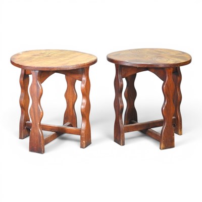 Lot 373 - A pair of mid 20th century elm occasional...